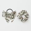 Tilbehor Fable England | A Night'S Tale Scrunchie & Bow Crystal Grey