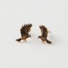 Smykker Fable England | Emalje Sorte Bird Stud Oreringe