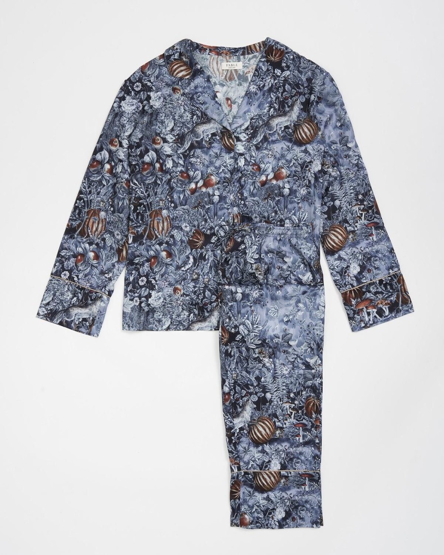 Nattoj Fable England | Nocturnal Garden Pyjamas Midnight Blue