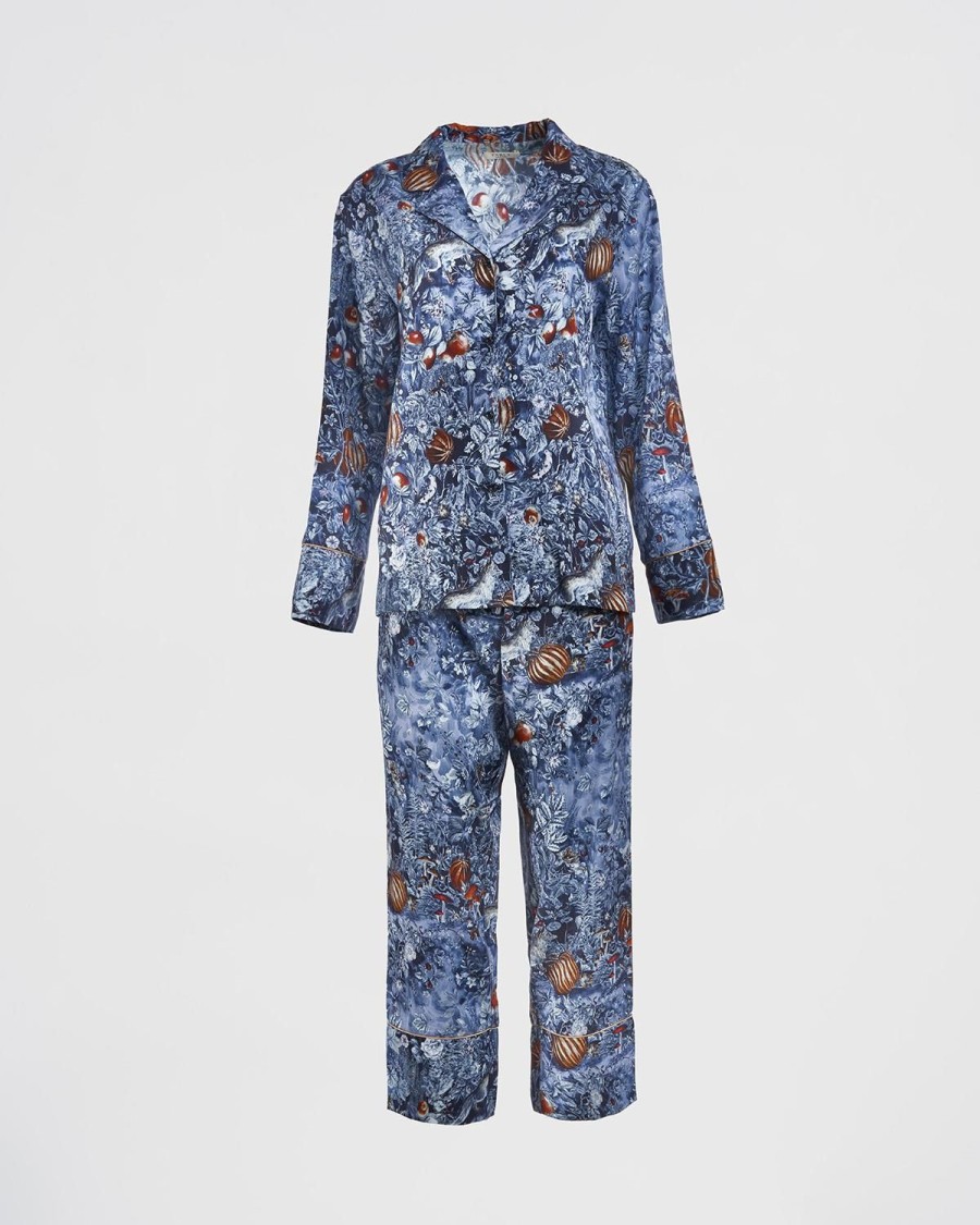 Nattoj Fable England | Nocturnal Garden Pyjamas Midnight Blue