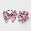 Tilbehor Fable England | A Night'S Tale Scrunchie & Bow Dusky Rose